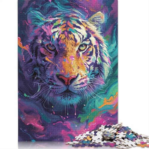 Puzzle für Erwachsene, 1000 Teile, Farbmalerei, Tiger-Puzzles für Erwachsene, Kartonpuzzles, Puzzles für Erwachsene, Lernspiel, Herausforderungsspielzeug, 38 x 26 cm Puzzle für Erwachsene, 1000 Teile, Farbmalerei, Tiger-Puzzles für Erwachsene, Kartonpuzzles, Puzzles für Erwachsene, Lernspiel, Herausforderungsspielzeug, 38 x 26 cm von LiJianXXS
