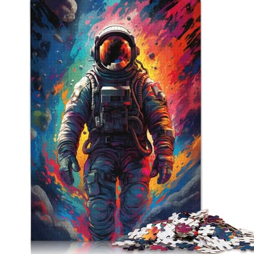 Puzzle für Erwachsene, 1000 Teile, Farbweltraum-Astronauten-Puzzle für Kinder, Holzpuzzle, Puzzle für Erwachsene, Lernspiel, Herausforderungsspielzeug, 75 x 50 cm Puzzle für Erwachsene, 1000 Teile, Farbweltraum-Astronauten-Puzzle für Kinder, Holzpuzzle, Puzzle für Erwachsene, Lernspiel, Herausforderungsspielzeug, 75 x 50 cm von LiJianXXS