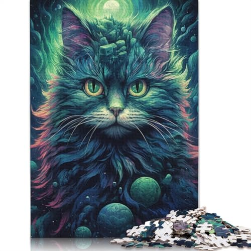 Puzzle für Erwachsene, 1000 Teile, Katze im Weltraum, Gemälde, Puzzle für Kinder, Holzpuzzle, Puzzle für Erwachsene, Lernspiel, Herausforderungsspielzeug, 75 x 50 cm Puzzle für Erwachsene, 1000 Teile, Katze im Weltraum, Gemälde, Puzzle für Kinder, Holzpuzzle, Puzzle für Erwachsene, Lernspiel, Herausforderungsspielzeug, 75 x 50 cm von LiJianXXS
