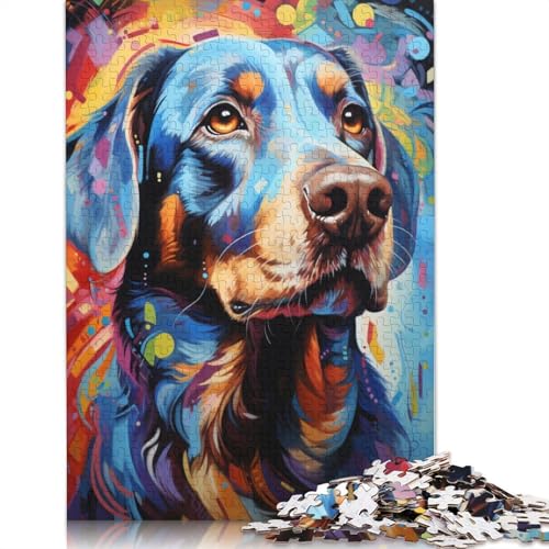 Puzzle für Erwachsene, 1000 Teile, Malen, Farbe, Hund, Puzzle für Erwachsene, Kartonpuzzle, Puzzles für Erwachsene, Lernspiel, Herausforderungsspielzeug, 38 x 26 cm Puzzle für Erwachsene, 1000 Teile, Malen, Farbe, Hund, Puzzle für Erwachsene, Kartonpuzzle, Puzzles für Erwachsene, Lernspiel, Herausforderungsspielzeug, 38 x 26 cm von LiJianXXS
