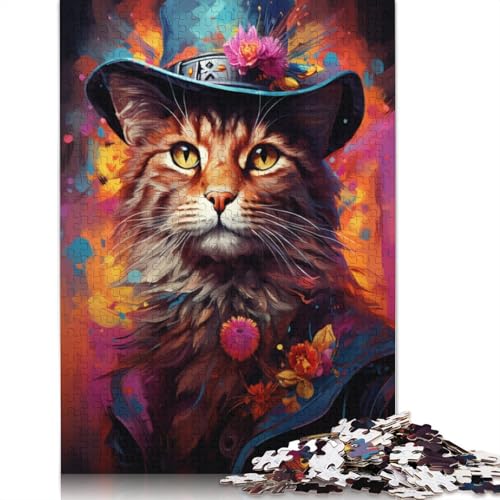 Puzzle für Erwachsene, 1000 Teile, Malerei, Kunst, Katzen-Puzzles für Erwachsene, Kartonpuzzles, Puzzles für Erwachsene, Lernspiel, Herausforderungsspielzeug, 38 x 26 cm Puzzle für Erwachsene, 1000 Teile, Malerei, Kunst, Katzen-Puzzles für Erwachsene, Kartonpuzzles, Puzzles für Erwachsene, Lernspiel, Herausforderungsspielzeug, 38 x 26 cm von LiJianXXS