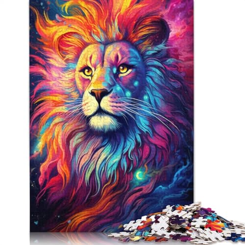 Puzzle für Erwachsene, 1000 Teile, Psychedelischer bunter Löwe, Puzzle für Erwachsene, Holzpuzzle, Puzzle für Erwachsene, Lernspiel, Herausforderungsspielzeug, 75 x 50 cm Puzzle für Erwachsene, 1000 Teile, Psychedelischer bunter Löwe, Puzzle für Erwachsene, Holzpuzzle, Puzzle für Erwachsene, Lernspiel, Herausforderungsspielzeug, 75 x 50 cm von LiJianXXS