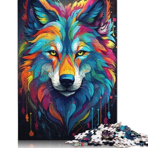 Puzzle für Erwachsene, 1000 Teile, Zeichnung, Tier, Wolf, Puzzle für Kinder, Holzpuzzle, Puzzle für Erwachsene, Lernspiel, Herausforderungsspielzeug, 75 x 50 cm Puzzle für Erwachsene, 1000 Teile, Zeichnung, Tier, Wolf, Puzzle für Kinder, Holzpuzzle, Puzzle für Erwachsene, Lernspiel, Herausforderungsspielzeug, 75 x 50 cm von LiJianXXS