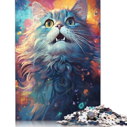 Puzzle für Erwachsene, 1000 Teile, buntes süßes Kätzchen, Puzzle für Erwachsene, Holzpuzzle, Puzzle für Erwachsene, Lernspiel, Herausforderungsspielzeug, 75 x 50 cm Puzzle für Erwachsene, 1000 Teile, buntes süßes Kätzchen, Puzzle für Erwachsene, Holzpuzzle, Puzzle für Erwachsene, Lernspiel, Herausforderungsspielzeug, 75 x 50 cm von LiJianXXS