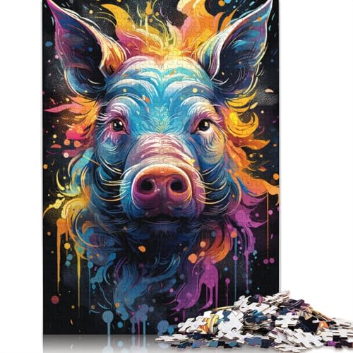 Puzzle für Erwachsene, 1000 Teile, buntes süßes Schweinchen-Puzzle für Kinder, Holzpuzzle, Puzzle für Erwachsene, Lernspiel, Herausforderungsspielzeug, 75 x 50 cm Puzzle für Erwachsene, 1000 Teile, buntes süßes Schweinchen-Puzzle für Kinder, Holzpuzzle, Puzzle für Erwachsene, Lernspiel, Herausforderungsspielzeug, 75 x 50 cm von LiJianXXS