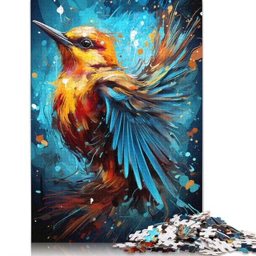 Puzzle für Erwachsene, 1000 Teile, exotischer bunter Blauvogel und Blumen, Puzzle für Erwachsene, Kartonpuzzle, Puzzle für Erwachsene, Lernspiel, Herausforderungsspielzeug, 38 x 26 cm Puzzle für Erwachsene, 1000 Teile, exotischer bunter Blauvogel und Blumen, Puzzle für Erwachsene, Kartonpuzzle, Puzzle für Erwachsene, Lernspiel, Herausforderungsspielzeug, 38 x 26 cm von LiJianXXS