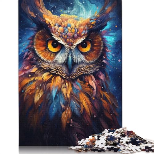 Puzzle für Erwachsene, 1000 Teile, farbenfrohe Psychedelia der galaktischen Eule, Puzzle für Kinder, Holzpuzzle, Puzzle für Erwachsene, Lernspiel, Herausforderungsspielzeug, 75 x 50 cm Puzzle für Erwachsene, 1000 Teile, farbenfrohe Psychedelia der galaktischen Eule, Puzzle für Kinder, Holzpuzzle, Puzzle für Erwachsene, Lernspiel, Herausforderungsspielzeug, 75 x 50 cm von LiJianXXS