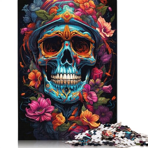 Puzzle für Erwachsene, 1000 Teile, farbenfrohes psychedelisches Fantasie-Totenkopf-Puzzle, Holzpuzzle, Puzzle für Erwachsene, Lernspiel, Herausforderungsspielzeug, 75 x 50 cm Puzzle für Erwachsene, 1000 Teile, farbenfrohes psychedelisches Fantasie-Totenkopf-Puzzle, Holzpuzzle, Puzzle für Erwachsene, Lernspiel, Herausforderungsspielzeug, 75 x 50 cm von LiJianXXS