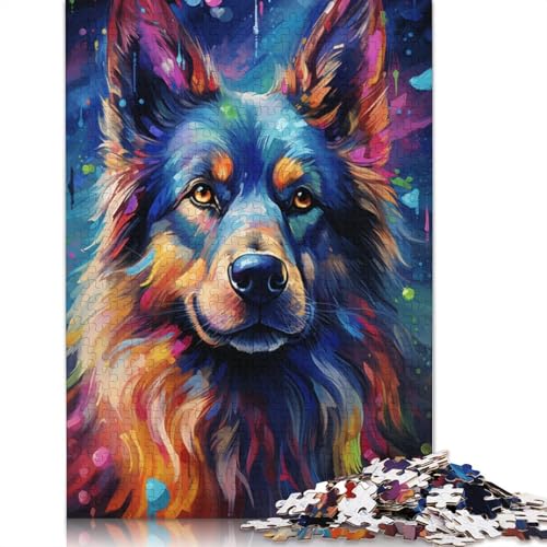Puzzle für Erwachsene, 1000 Teile, farbenfrohes psychedelisches Galaxie-Hunde-Puzzle für Kinder, Holzpuzzle, Puzzle für Erwachsene, Lernspiel, Herausforderungsspielzeug, 75 x 50 cm Puzzle für Erwachsene, 1000 Teile, farbenfrohes psychedelisches Galaxie-Hunde-Puzzle für Kinder, Holzpuzzle, Puzzle für Erwachsene, Lernspiel, Herausforderungsspielzeug, 75 x 50 cm von LiJianXXS