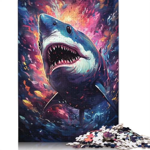 Puzzle für Erwachsene, 1000 Teile, farbenfrohes psychedelisches Hai-Tier, Puzzle für Erwachsene, Kartonpuzzle, Puzzle für Erwachsene, Lernspiel, Herausforderungsspielzeug, 38 x 26 cm Puzzle für Erwachsene, 1000 Teile, farbenfrohes psychedelisches Hai-Tier, Puzzle für Erwachsene, Kartonpuzzle, Puzzle für Erwachsene, Lernspiel, Herausforderungsspielzeug, 38 x 26 cm von LiJianXXS