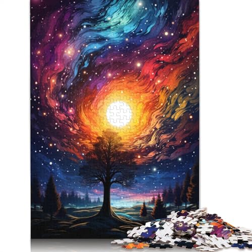 Puzzle für Erwachsene, 1000 Teile, farbenfrohes psychedelisches Nacht-Sternenhimmel-Puzzle für Kinder, Holzpuzzle, Puzzle für Erwachsene, Lernspiel, Herausforderungsspielzeug, 75 x 50 cm Puzzle für Erwachsene, 1000 Teile, farbenfrohes psychedelisches Nacht-Sternenhimmel-Puzzle für Kinder, Holzpuzzle, Puzzle für Erwachsene, Lernspiel, Herausforderungsspielzeug, 75 x 50 cm von LiJianXXS