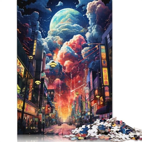 Puzzle für Erwachsene, 1000 Teile, farbenfrohes psychedelisches Neon-Puzzle der Stadt Tokio für Kinder, Kartonpuzzle, Puzzle für Erwachsene, Lernspiel, Herausforderungsspielzeug, 38 x 26 cm Puzzle für Erwachsene, 1000 Teile, farbenfrohes psychedelisches Neon-Puzzle der Stadt Tokio für Kinder, Kartonpuzzle, Puzzle für Erwachsene, Lernspiel, Herausforderungsspielzeug, 38 x 26 cm von LiJianXXS