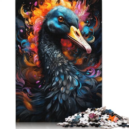 Puzzle für Erwachsene, 1000 Teile, farbenfrohes psychedelisches Tier-Puzzle mit schwarzem Schwan, für Kinder, Kartonpuzzle, Puzzle für Erwachsene, Lernspiel, Herausforderungsspielzeug, 38 x 26 cm Puzzle für Erwachsene, 1000 Teile, farbenfrohes psychedelisches Tier-Puzzle mit schwarzem Schwan, für Kinder, Kartonpuzzle, Puzzle für Erwachsene, Lernspiel, Herausforderungsspielzeug, 38 x 26 cm von LiJianXXS