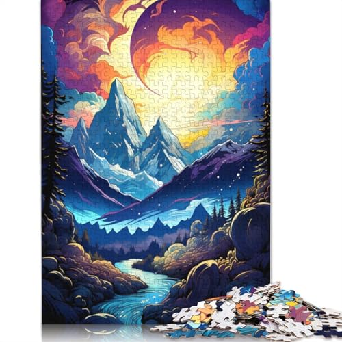 Puzzle für Erwachsene, 1000 Teile, seltsame, farbenfrohe Berglandschaft, Puzzle für Kinder, Kartonpuzzle, Puzzle für Erwachsene, Lernspiel, Herausforderungsspielzeug, 38 x 26 cm Puzzle für Erwachsene, 1000 Teile, seltsame, farbenfrohe Berglandschaft, Puzzle für Kinder, Kartonpuzzle, Puzzle für Erwachsene, Lernspiel, Herausforderungsspielzeug, 38 x 26 cm von LiJianXXS
