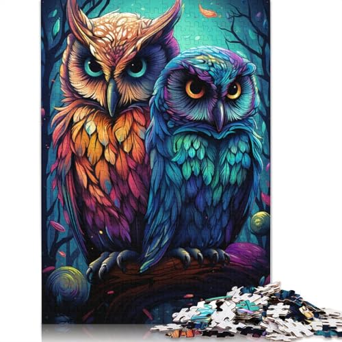 Puzzle für Erwachsene, Fantasie-Puzzle mit bunten Eulen, 1000 Teile, Kartonpuzzle für Erwachsene und Familien, anspruchsvolles Spielpuzzle, 38 x 26 cm Puzzle für Erwachsene, Fantasie-Puzzle mit bunten Eulen, 1000 Teile, Kartonpuzzle für Erwachsene und Familien, anspruchsvolles Spielpuzzle, 38 x 26 cm von LiJianXXS