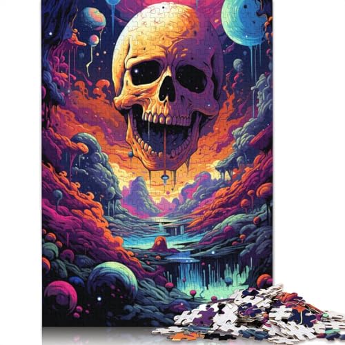 Puzzle für Erwachsene, Malen, bunter Totenkopf, 1000-teiliges Puzzle, Holzpuzzle für Erwachsene und Kinder ab 12 Jahren, als Geschenk für Erwachsene, 75 x 50 cm Puzzle für Erwachsene, Malen, bunter Totenkopf, 1000-teiliges Puzzle, Holzpuzzle für Erwachsene und Kinder ab 12 Jahren, als Geschenk für Erwachsene, 75 x 50 cm von LiJianXXS
