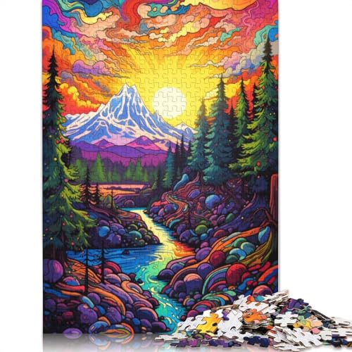 Puzzle für Erwachsene, Sonnenuntergangsdschungel, 1000-teiliges Puzzle, Kartonpuzzle für Erwachsene, Familie für Erwachsene, 38 x 26 cm von LiJianXXS