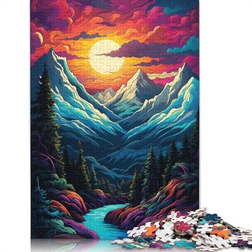 Puzzle für Erwachsene Puzzle Psychedelic Alps12 1000 Teile Puzzle Kartonpuzzle für Erwachsene und Kinder ab 12 Jahren Cartoon-Puzzle 38x26cm von LiJianXXS