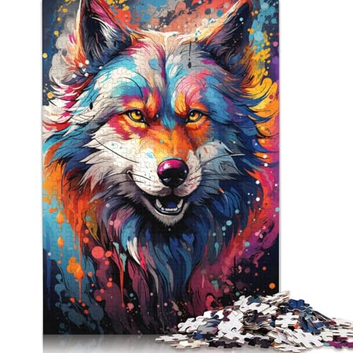 Puzzle für Erwachsene und Kinder, 1000 Teile, Malen, Farbe, Wolf, Puzzle für Erwachsene, Kartonpuzzle, lustige Puzzlespiele, 38 x 26 cm Puzzle für Erwachsene und Kinder, 1000 Teile, Malen, Farbe, Wolf, Puzzle für Erwachsene, Kartonpuzzle, lustige Puzzlespiele, 38 x 26 cm von LiJianXXS