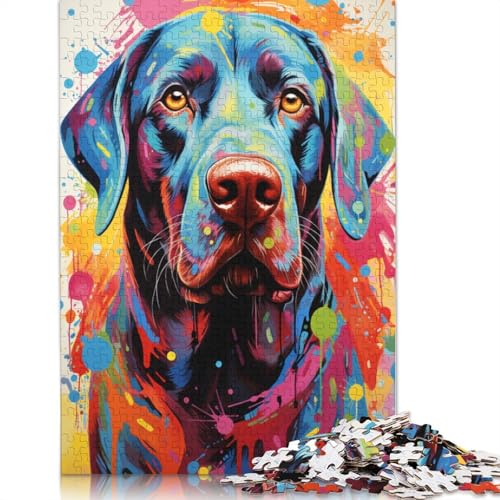 Puzzle für Erwachsene und Kinder, 1000 Teile, farbenfrohes psychedelisches Hundepuzzle, Puzzle für Erwachsene, Holzpuzzle, lustige Puzzlespiele, 75 x 50 cm Puzzle für Erwachsene und Kinder, 1000 Teile, farbenfrohes psychedelisches Hundepuzzle, Puzzle für Erwachsene, Holzpuzzle, lustige Puzzlespiele, 75 x 50 cm von LiJianXXS