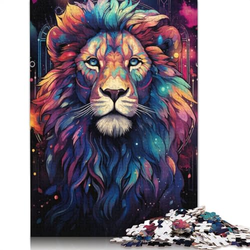 Puzzle mit 1000 Teilen, Bunte Psychedelia des galaktischen Löwen, Puzzles für Holzpuzzles, Lernspielzeug, 75 x 50 cm Puzzle mit 1000 Teilen, Bunte Psychedelia des galaktischen Löwen, Puzzles für Holzpuzzles, Lernspielzeug, 75 x 50 cm von LiJianXXS