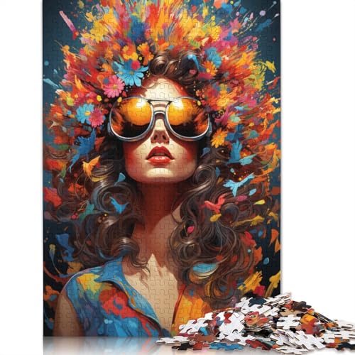 Puzzle mit 1000 Teilen, farbenfrohes psychedelisches Fantasy-Mädchen, Puzzles für Holzpuzzles, Lernspielzeug, 75 x 50 cm Puzzle mit 1000 Teilen, farbenfrohes psychedelisches Fantasy-Mädchen, Puzzles für Holzpuzzles, Lernspielzeug, 75 x 50 cm von LiJianXXS