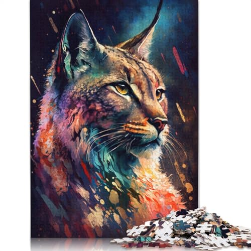 Puzzle 1000 Teile für Erwachsene, Luchs-Graffiti-Puzzle für Erwachsene, Holzpuzzle, herausfordernd, Aber lustig und humorvoll, 75 x 50 cm von LiJianXXXB