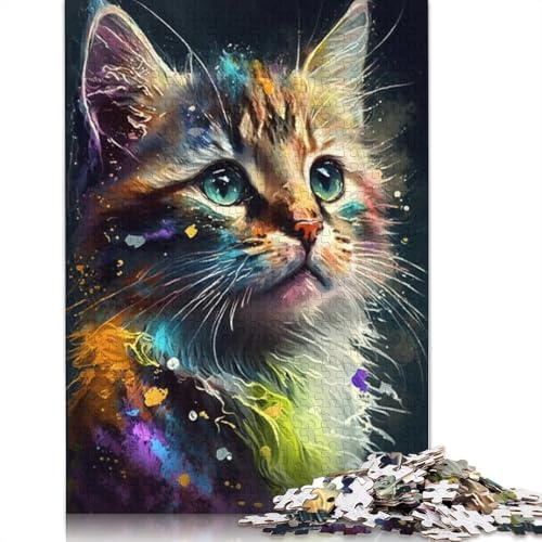 Puzzle Graffiti-Tierkätzchen, 1000-teiliges Puzzle für Erwachsene und Kinder, Holzpuzzle für Erwachsene und Kinder, tolles Geschenk für Erwachsene, 75 x 50 cm Puzzle Graffiti-Tierkätzchen, 1000-teiliges Puzzle für Erwachsene und Kinder, Holzpuzzle für Erwachsene und Kinder, tolles Geschenk für Erwachsene, 75 x 50 cm von LiJianXXXB