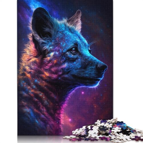 Puzzle für Erwachsene, 1000 Puzzles, Galaxie-Puzzle, afrikanische Hyäne, für Erwachsene, Kartonpuzzle, Familienpuzzlespiel (Größe 38 x 26 cm) von LiJianXXXB