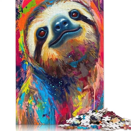 Puzzle mit 1000 Teilen, Faultier, buntes Puzzle für Erwachsene, Kartonpuzzle, lustige Aktivitäten zu Hause, Geburtstagsgeschenk, Reisegeschenk, 38 x 26 cm Puzzle mit 1000 Teilen, Faultier, buntes Puzzle für Erwachsene, Kartonpuzzle, lustige Aktivitäten zu Hause, Geburtstagsgeschenk, Reisegeschenk, 38 x 26 cm von LiJianXXXB