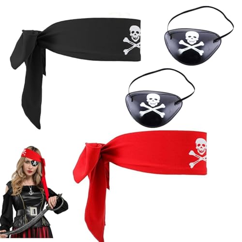 LiJuanWang Piraten Kostüm Zubehör Set,4 Stücke Pirate Costume Accessories,Piraten Augenklappen,Skull Crossbones Bandana,Kopftuch Halloween Supplies,für Kinder Karneval Party LiJuanWang Piraten Kostüm Zubehör Set,4 Stücke Pirate Costume Accessories,Piraten Augenklappen,Skull Crossbones Bandana,Kopftuch Halloween Supplies,für Kinder Karneval Party von LiJuanWang