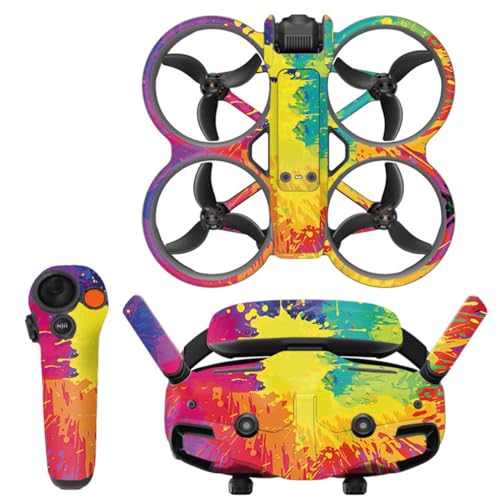 Avata 2 Cool Aufkleber, Avata 2 Skin Goggles 3 Brillen Aufkleber Anti-Scratch Schutzhülle Stickers für DJI Avata 2 Goggles 3 Zubehör (4) von LiLiTok