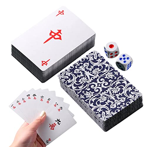 LiTaiJingNice Mahjong Set, 144 Reise verdickte Mahjong Spielkarten für Schlafsaal, Outdoor, Camping, Picknick LiTaiJingNice Mahjong Set, 144 Reise verdickte Mahjong Spielkarten für Schlafsaal, Outdoor, Camping, Picknick von LiTaiJingNice