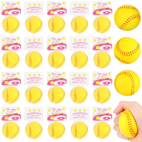 LiYiQ 24 x Sport-Stressbälle, Softball, Stressball für Kinder, 6,9 cm, Schaumstoff-Hüpfbälle, Spaßbälle, Partygeschenke, Geschenktüten für Kinder, Klassenzimmer-Austausch (neuer Softball) von LiYiQ