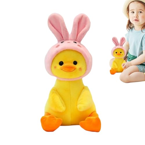 Liakyunf Entenplüsch, Stoffteg - 9,84-Zoll-Gelbe Ente Stoffed Puppe mit | Spielzeugwurf Kissen, Tierheimdekor, waschbare Sofa -Kissen für Frauen Männer Kinder von Liakyunf