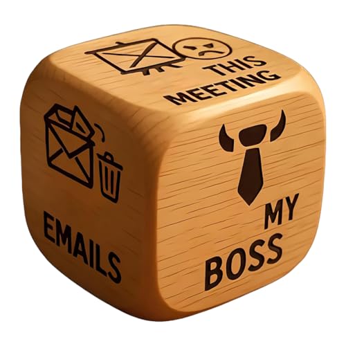 Liakyunf Entscheidungswürfel Für Die Arbeit Im Büro | Sechs Freche Sprüche Holz Gag-Geschenk | Bürohumor Würfel - Für Kollegen Freunde Familie Frauen Männer Ihn von Liakyunf
