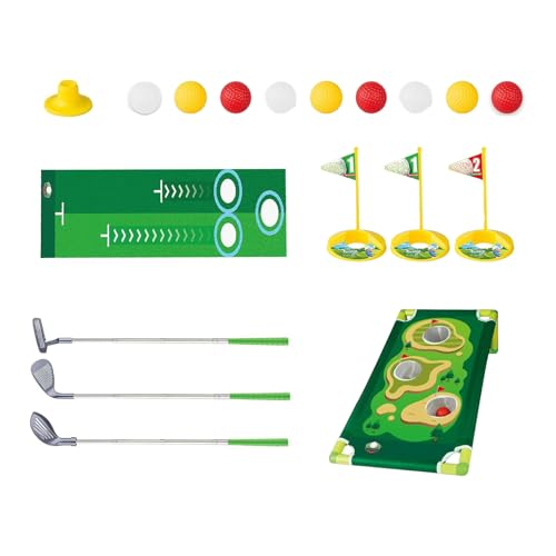 Liakyunf Kleinkind Golf Set, Minigolf Set Spielzeug Für Kinder, Mit Golfmatte 3 Golf Tee 9 Bälle 3 Übungslöcher 3 Golfschläger Liakyunf Kleinkind Golf Set, Minigolf Set Spielzeug Für Kinder, Mit Golfmatte 3 Golf Tee 9 Bälle 3 Übungslöcher 3 Golfschläger von Liakyunf