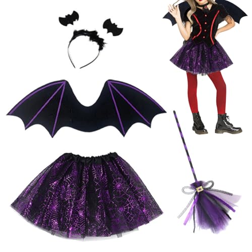 Liakyunf Kostüm | Halloweenkleidung - Flügel Stirnband Tüllrock Kinderkostüm Mädchen Mottoparty Maskerade Für Verkleidungsfeste Halloweenfeste Liakyunf Kostüm | Halloweenkleidung - Flügel Stirnband Tüllrock Kinderkostüm Mädchen Mottoparty Maskerade Für Verkleidungsfeste Halloweenfeste von Liakyunf