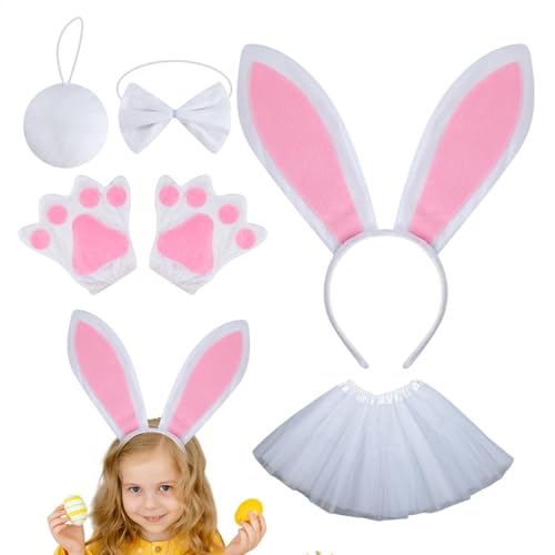 Liakyunf Osterhasen-Kostüm-Set, buntes -Kostüm, niedliches -Stirnband, Zubehör, Partyzubehör für Damen, Mädchen Liakyunf Osterhasen-Kostüm-Set, buntes -Kostüm, niedliches -Stirnband, Zubehör, Partyzubehör für Damen, Mädchen von Liakyunf