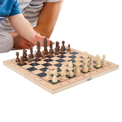 Liakyunf Schachspiel Set | Reiseschach Aus Holz Mit Klappbarem Spielbrett | Interaktives Strategiespiel für Kinder, Erwachsene, Anfänger & Familienunterhaltung Liakyunf Schachspiel Set | Reiseschach Aus Holz Mit Klappbarem Spielbrett | Interaktives Strategiespiel für Kinder, Erwachsene, Anfänger & Familienunterhaltung von Liakyunf