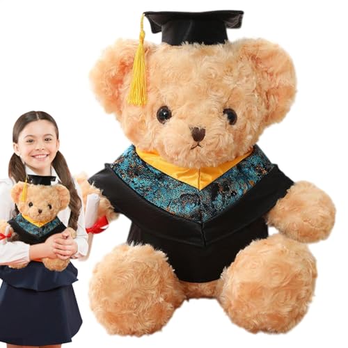 Liakyunf Stopfer Abschlussbär, Abschlussbär | Sammlerpuppe Soft Throw Pillow - Abschlussbär ausgestopftes Spielzeugplüschtier mit Kleidung und für Zeremonie Party Glückwunsch von Liakyunf