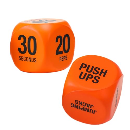 Liakyunf Workout Würfel Set Für Männer | 1 Paar Trainingswürfel Spiel Fitnessausrüstung | Tragbares Fitness Zubehör Für Kniebeugen Liegestütze Anfänger Reise Outdoor Zuhause von Liakyunf