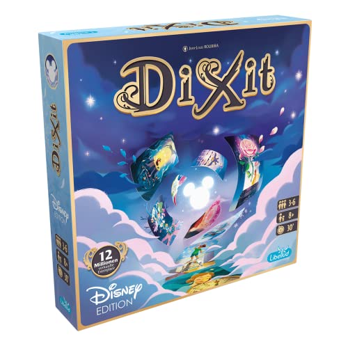 Libellud, Dixit: Disney Edition, Familienspiel, Kartenspiel, 3-6 Spieler, Ab 8+ Jahren, 30 Minuten, Deutsch von Libellud