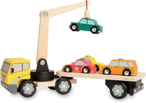 Libershine Autotransporter Spielzeug aus Holz, Montessori Spielzeug mit Magnetkran und 4 Magnetautos, Abschleppwagen Geschenke für Jungen und Mädchen, Holztransporter für 2 3 4 5 6 Jahre Libershine Autotransporter Spielzeug aus Holz, Montessori Spielzeug mit Magnetkran und 4 Magnetautos, Abschleppwagen Geschenke für Jungen und Mädchen, Holztransporter für 2 3 4 5 6 Jahre von Libershine