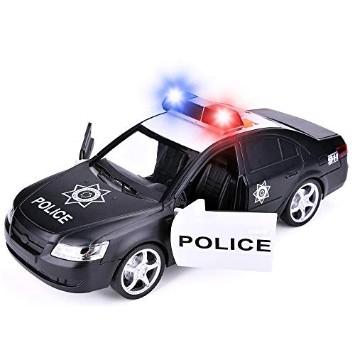 Liberty Imports Friction Powered Police Car 1:16 Toy Rescue Vehicle with Lights & Siren Sounds von Liberty Imports