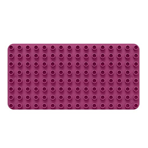 BiOBUDDi Grundplatte Bauplatte Fuchsia Magenta Rot Pink Rosa 16 x 8 Noppen (25x12,5cm), 100% kompatibel mit LEGO & duplo, klimaneutral hergestellt in EU (Niederlande), 85% Bioplastik, BB-0017 von Liberty House Toys