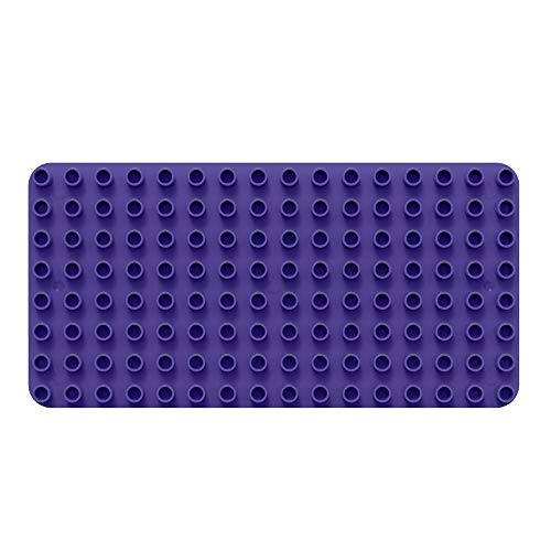 BiOBUDDi Grundplatte Bauplatte Lila Violett Aubergine 16 x 8 Noppen (25x12,5cm), 100% kompatibel mit LEGO & duplo, klimaneutral hergestellt in EU (Niederlande), 85% Bioplastik, BB-0017 von Liberty House Toys