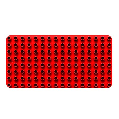 BiOBUDDi Grundplatte Bauplatte Rot Rosenrot 16 x 8 Noppen (25x12,5cm), 100% kompatibel mit LEGO & duplo, klimaneutral hergestellt in EU (Niederlande), 85% Bioplastik, BB-0017 von Liberty House Toys