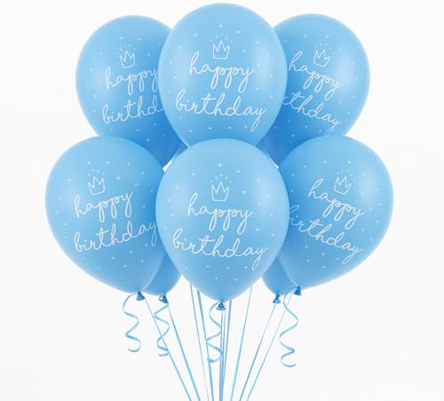 10 Luftballons Happy Birthday Geburtstag Junge Männer Blau Ballon Kindergeburtstag Deko Ballons 30cm Made in EU 10 Luftballons Happy Birthday Geburtstag Junge Männer Blau Ballon Kindergeburtstag Deko Ballons 30cm Made in EU von Libetui