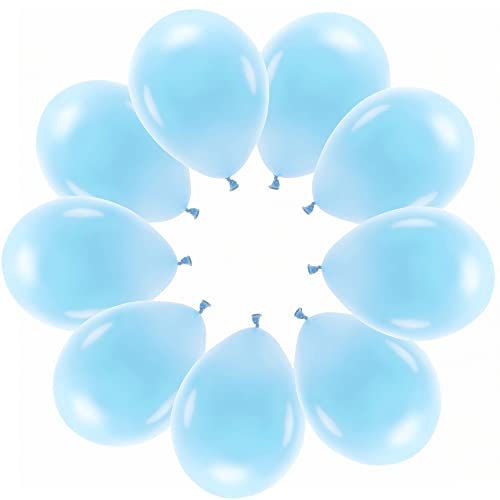 10 Luftballons Pastell Himmelblau Eco Ballons Made in EU Deko Geburtstag Kinder Erwachsene Hochzeit Party pastell himmeblaue Ballons Helium geeignet von Libetui
